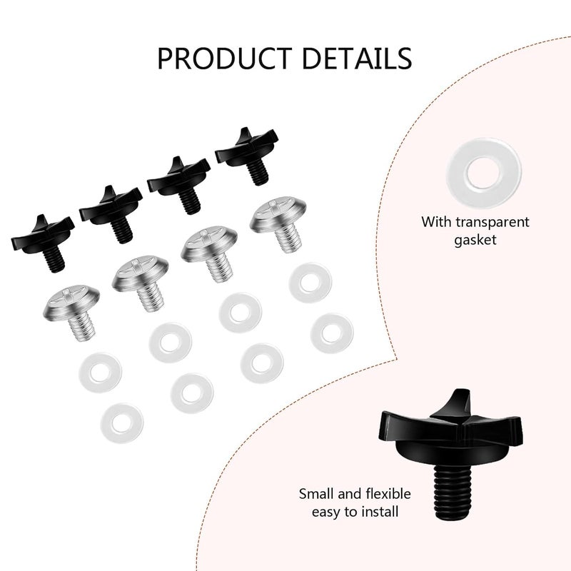 RUIFUU 8 Pcs Motorcycle Helmet Screw,Stainless Steel Helmet Visor Screws Four Wheeler Helmet Screw with 8 Pcs Rubber Washers Helmet Accessories for Motor Bike - Image 4
